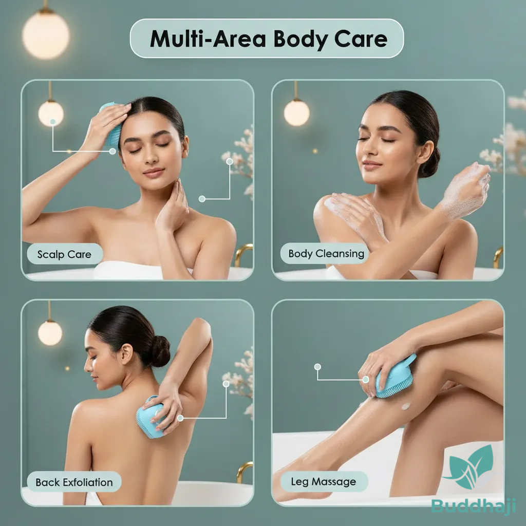 Silicone Shower Bath Brush with Dispenser Bathroom Accessories