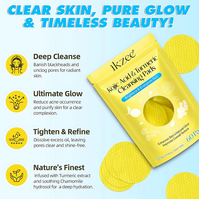 Kojic Acid And Turmeric Cleansing Pads