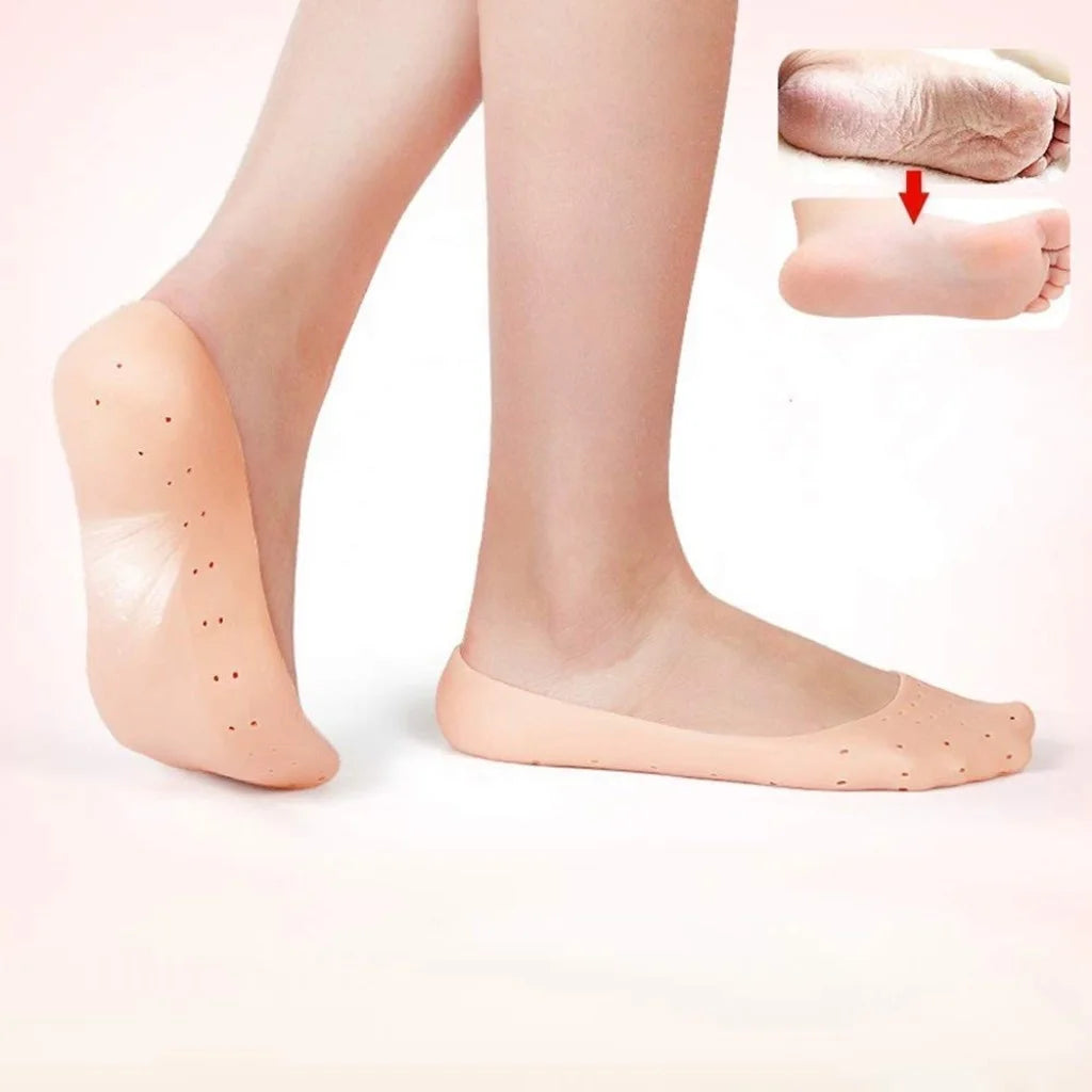 Silicon Socks Anti Crack Full Heel