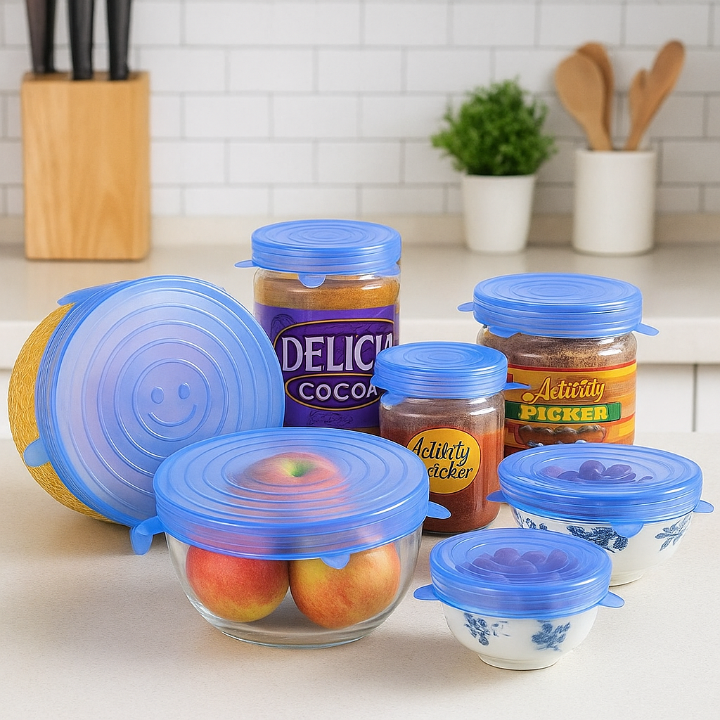 6 Pcs Silicone Lid Cover Silicon Lids