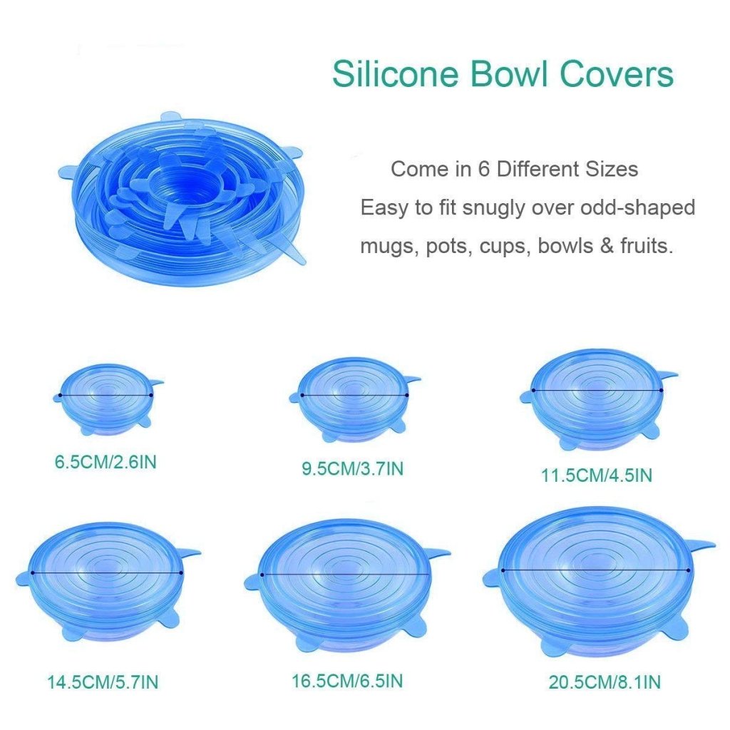 6 Pcs Silicone Lid Cover Silicon Lids