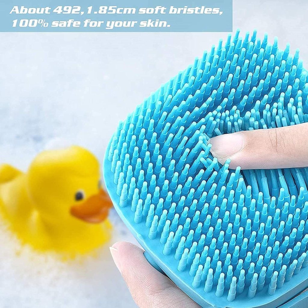 Buy 1 Get 1 Free Silicone Shower Bath Brush with Dispenser