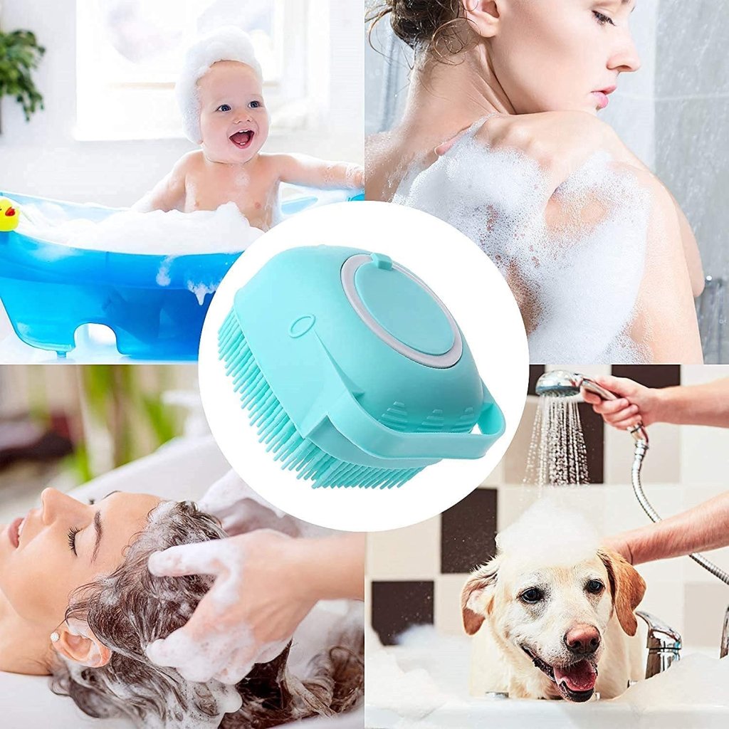 Buy 1 Get 1 Free Silicone Shower Bath Brush with Dispenser