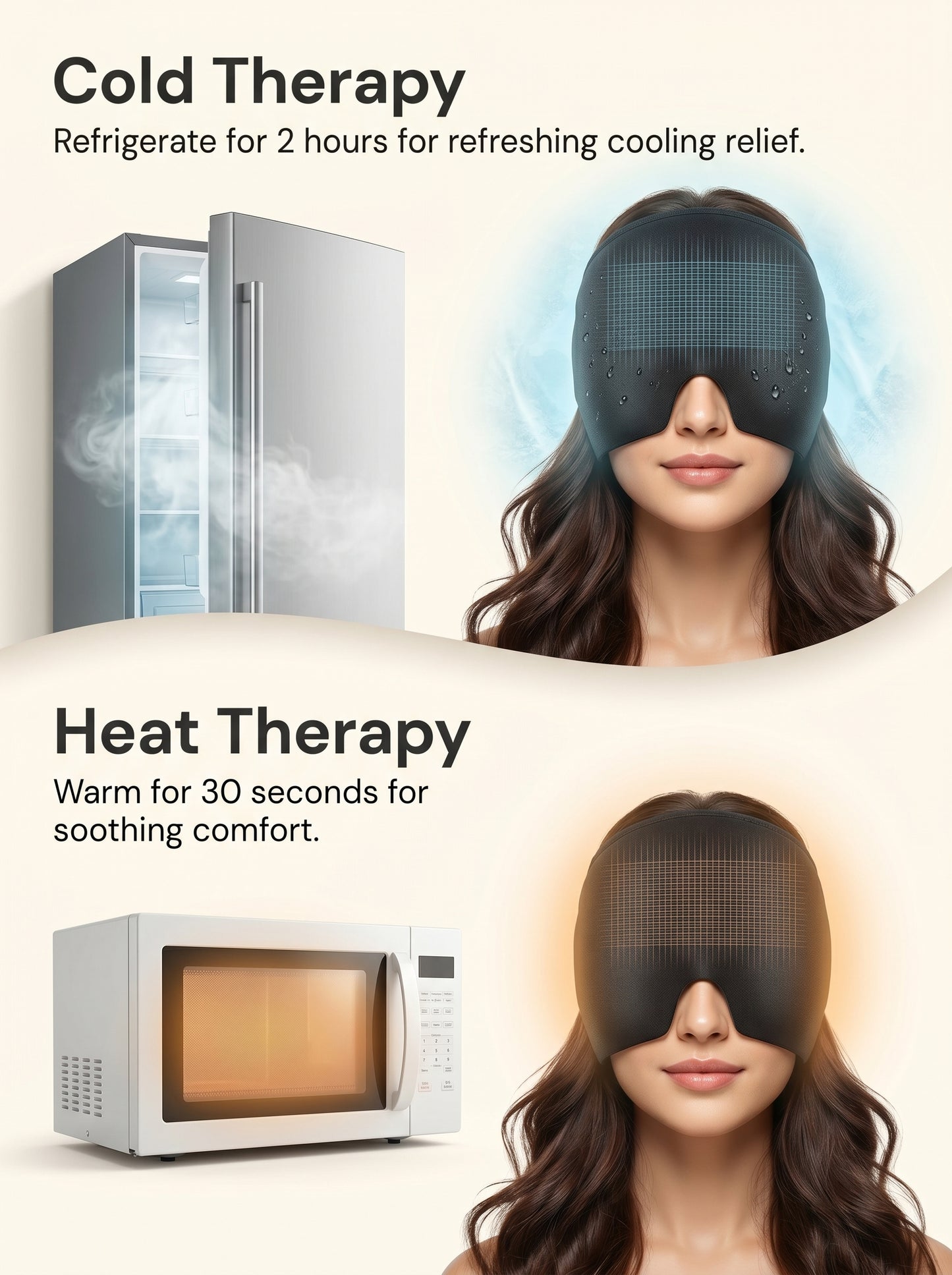 Buddhaji™ Headache Relief Cap | Cooling & Heating Therapy Wrap