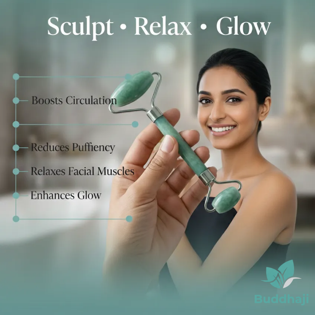 Jade Roller 2 Marble Face Massager Beauty Products