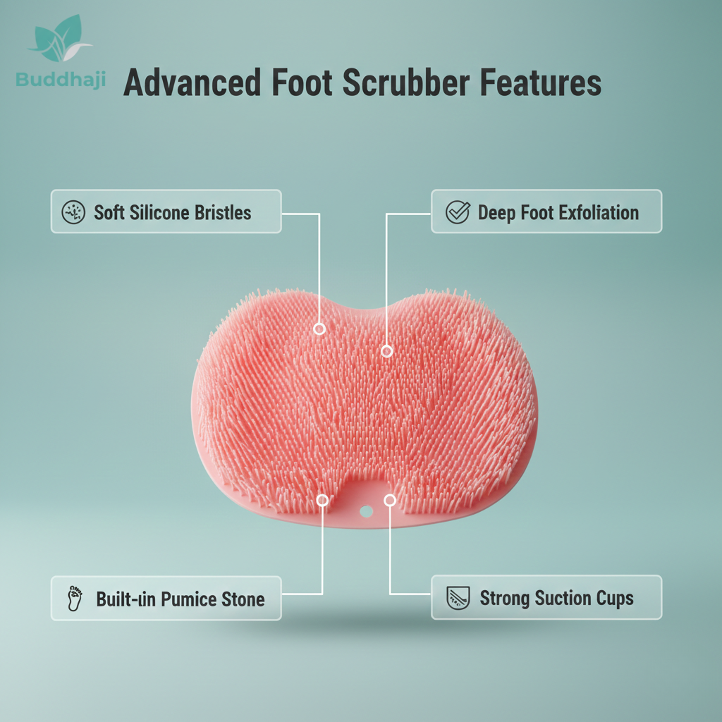 Foot Shower Scrubber Massager Mat Bathroom Accessories