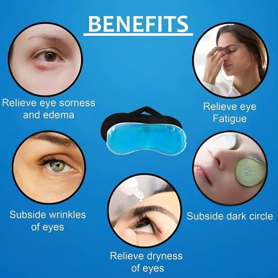 Cooling Gel Eye Mask and Free Snore Clip