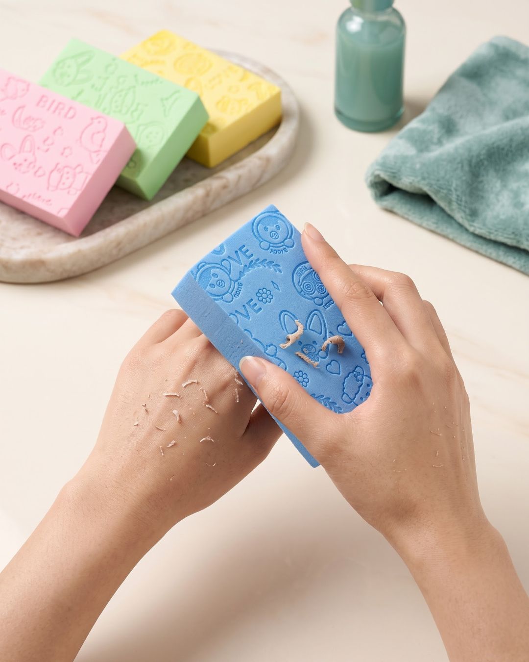 Bath Scrubber Sponge For Shower Cleaning Accessories
