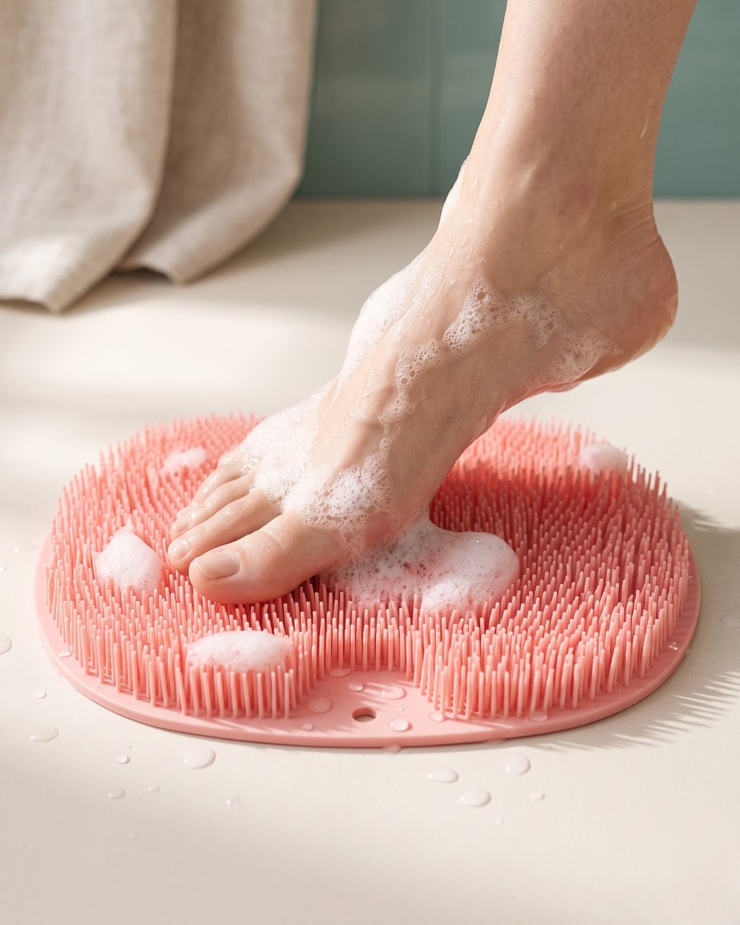 Foot Shower Scrubber Massager Mat Bathroom Accessories