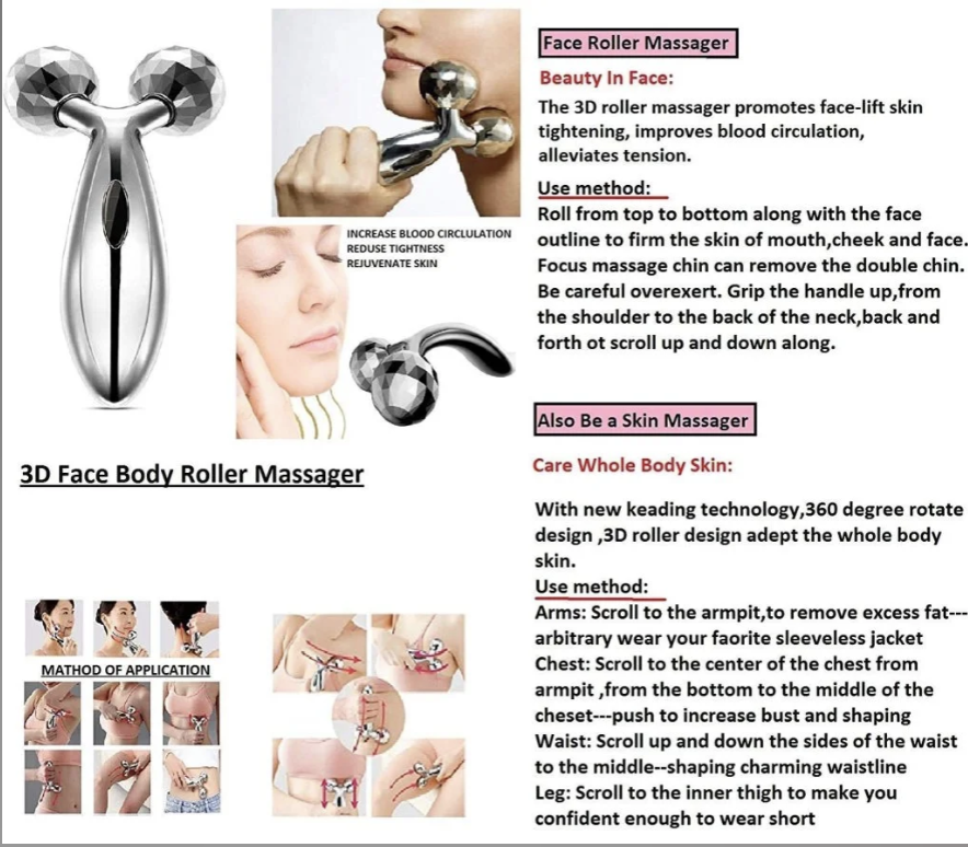 3D Massager Roller – Face & Body Massage